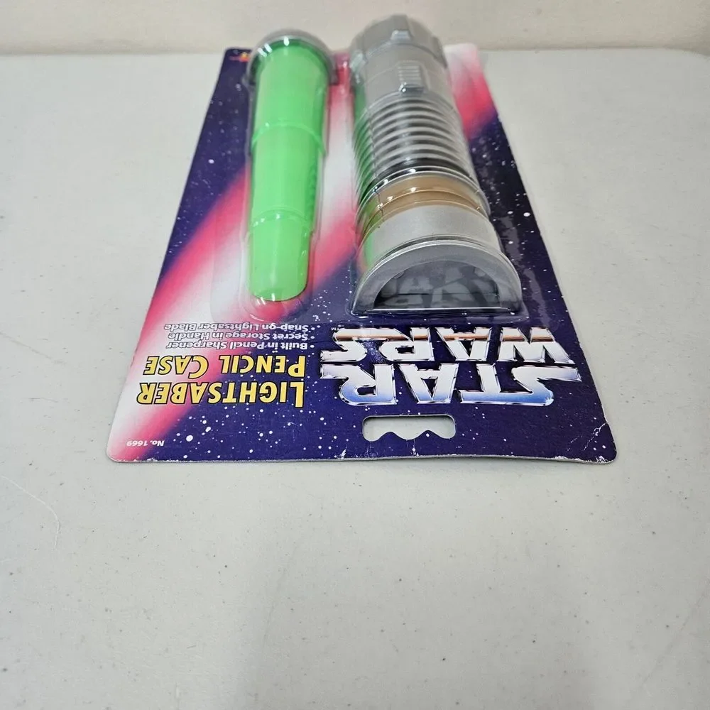 Vtg 1997‎ Star Wars Luke Skywalker Green Lightsaber Pencil Case Novelty School